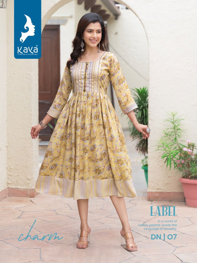 Label By Kaya Rayon Designer Printed urtis Catalog